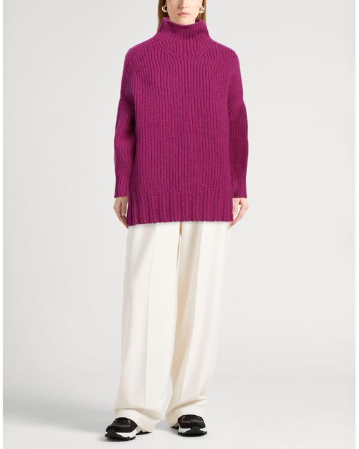 Lanvin Purple Fuchsia Turtleneck Wool, Polyamide