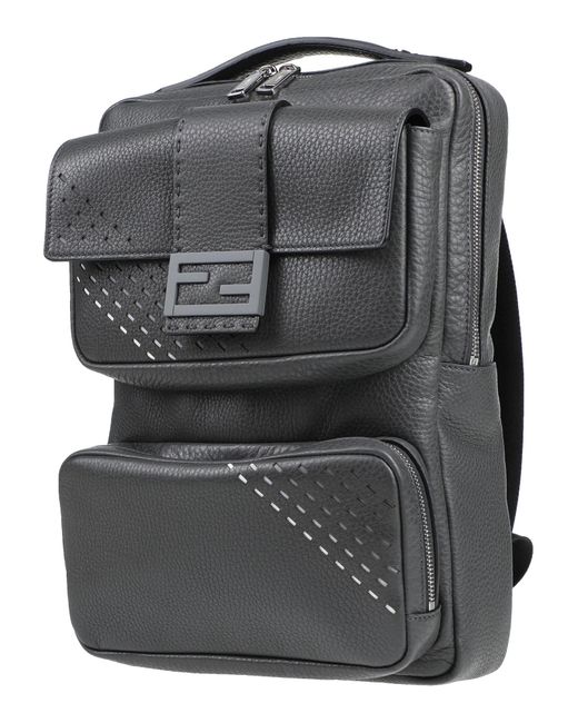 Mochila Fendi de Tejido sintético de color Gris para hombre - Lyst