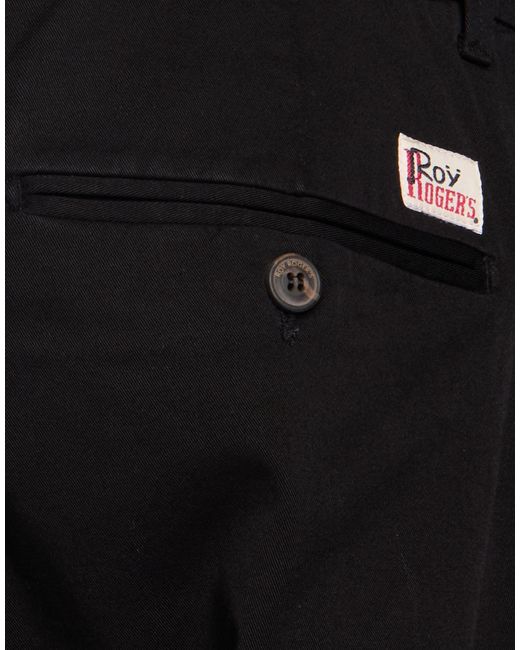 Roy Rogers Black Pants Cotton, Elastane for men