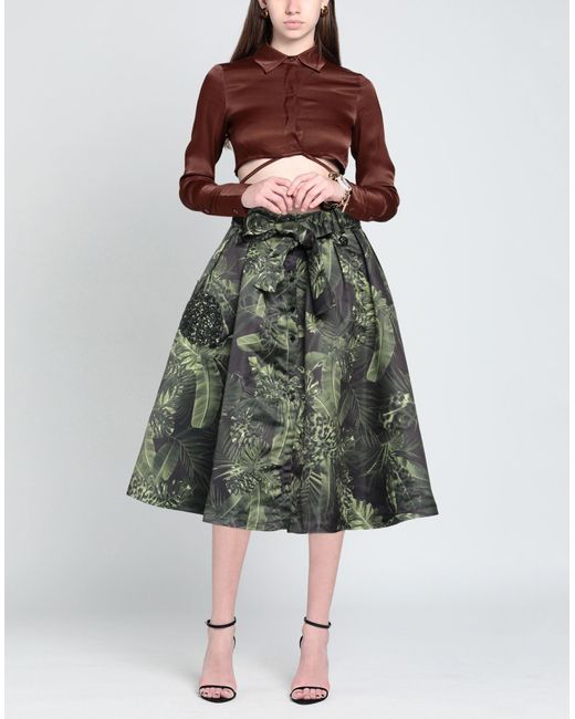 Gaelle Paris Green Midi-Rock
