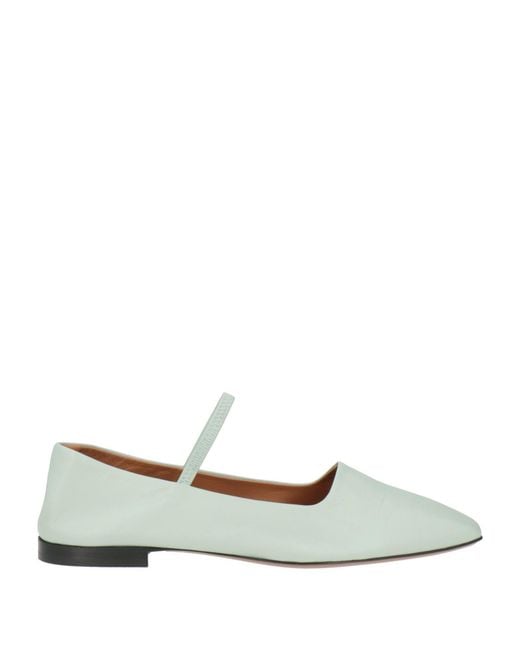 Atp Atelier White Ballet Flats Leather