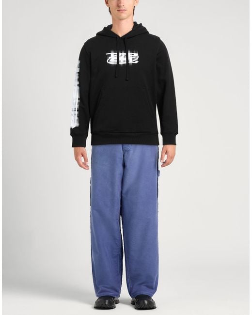 DIESEL Black Sweatshirt Cotton, Polyester, Viscose, Elastane for men