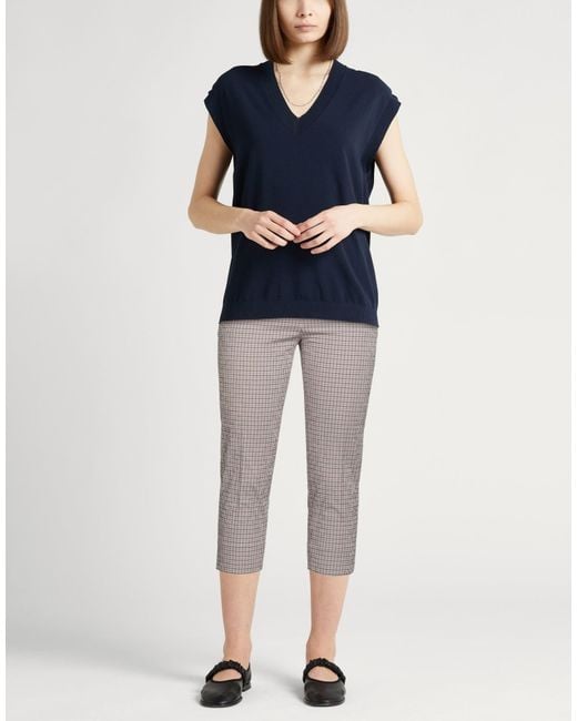 Peserico Gray Blush Pants Cotton, Elastane
