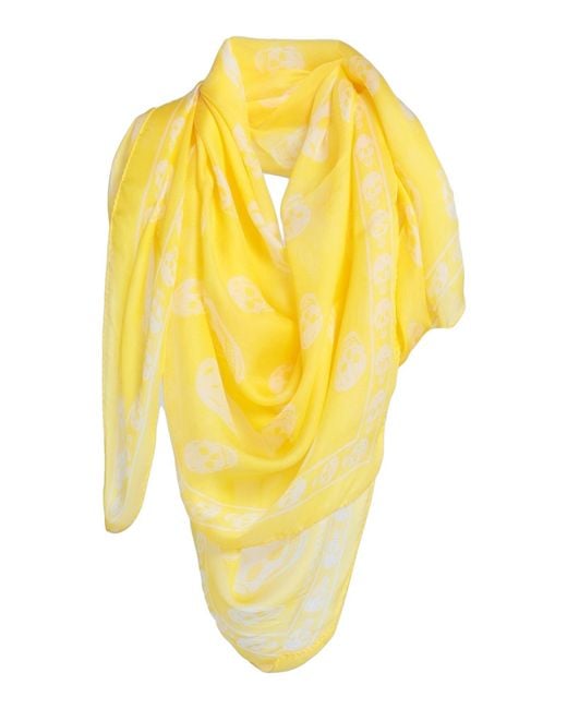 Écharpe Alexander McQueen en coloris Yellow