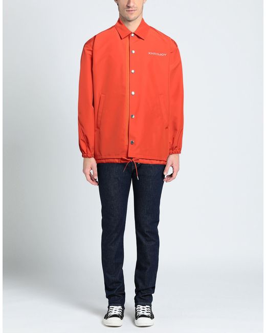 Khrisjoy Red Overcoat & Trench Coat for men