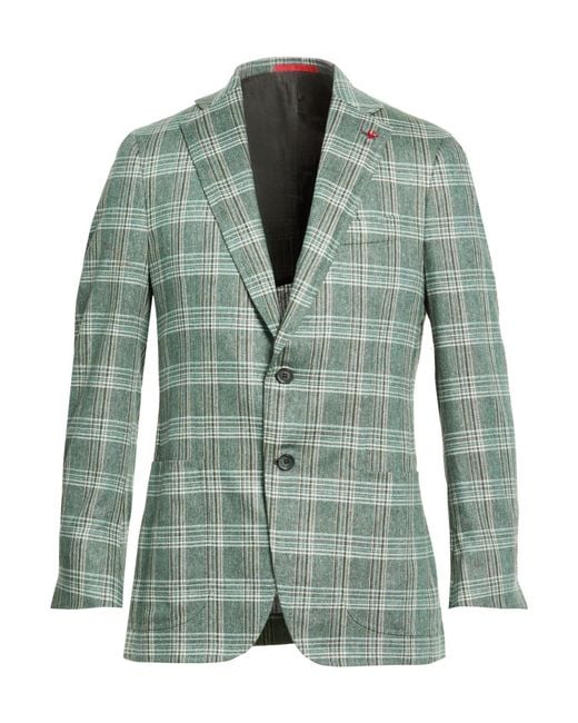 Isaia Green Blazers for men