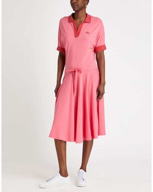 Lacoste Pink Midi Dresses