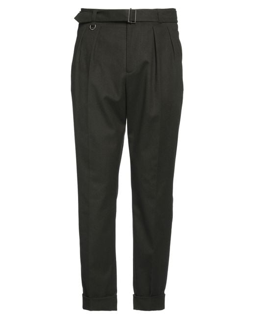 Paolo Pecora Gray Dark Pants Polyester, Viscose, Elastane for men