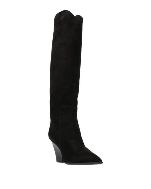 Santoni Black Stiefel