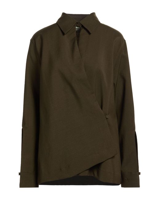 Fendi Green Military Top Wool, Mohair Wool