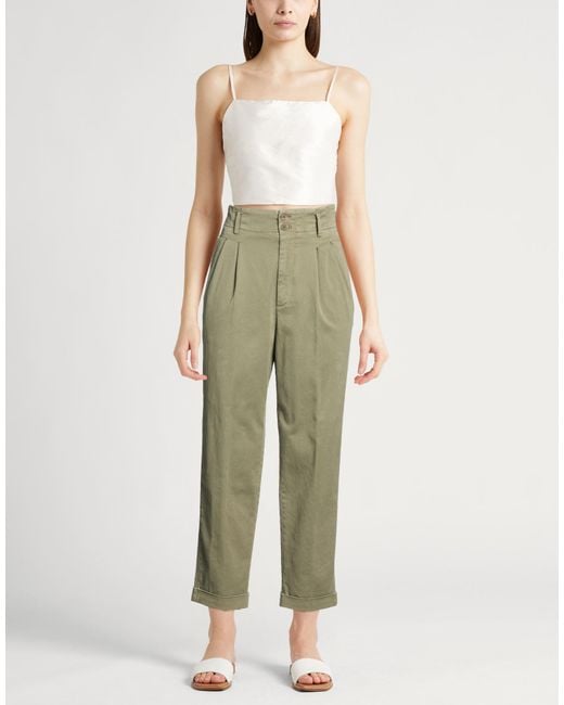 Aspesi Green Pants Cotton, Elastane