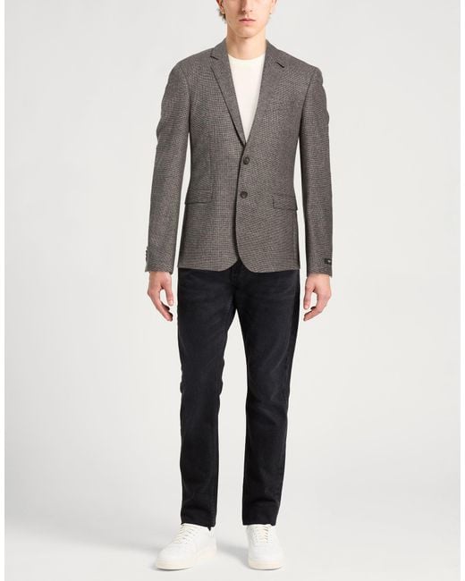 Boss Gray Blazer Virgin Wool, Polyamide for men