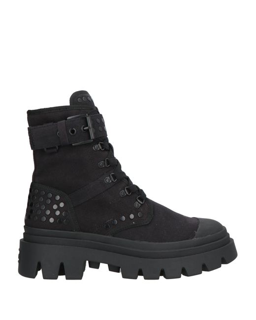 Ash Black Ankle Boots Textile Fibers