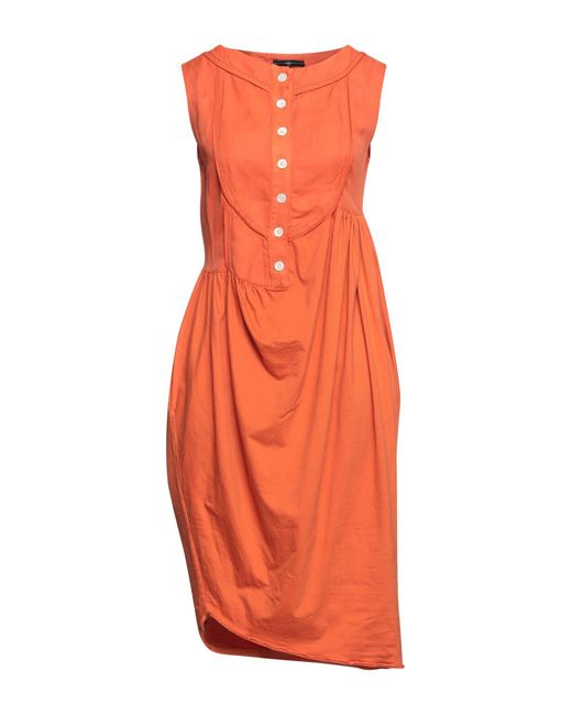 High Orange Midi Dress