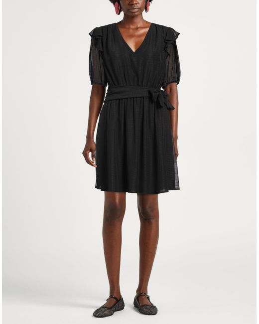 Maison Scotch Black Mini Dress Polyester