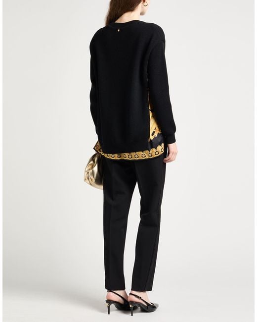 Versace Black Sweater Virgin Wool, Polyester