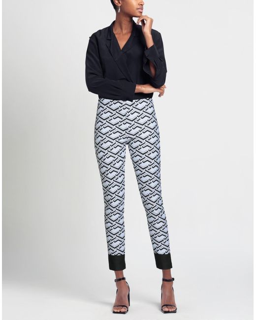 DOUBLE C Blue Pants Polyamide, Elastane