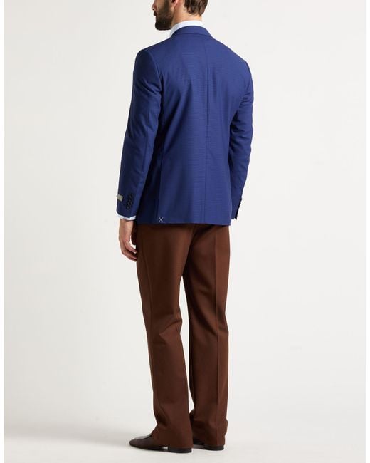 Canali Blue Blazer Wool for men