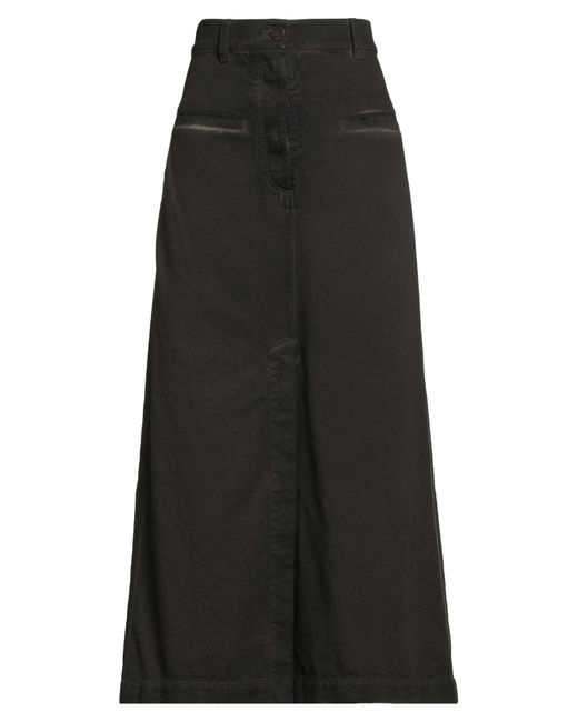 Uma Wang Womens Black Maxi Skirt