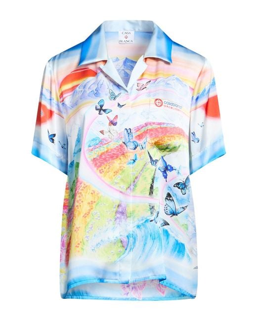 Casablanca Blue Shirt Silk