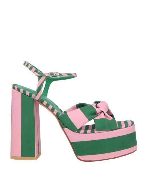 Castaner Green Sandals Textile Fibers