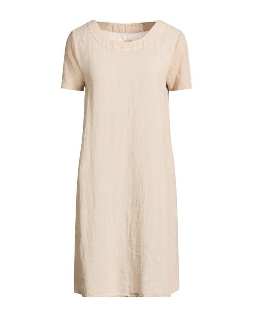 120% Lino Natural Mini Dress Linen