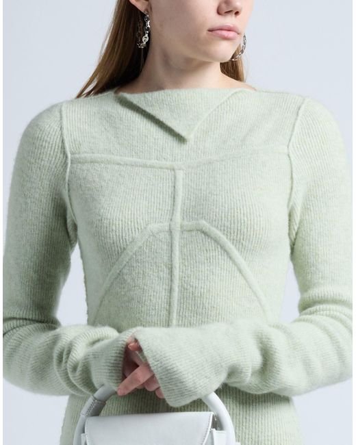 Rick Owens Green Maxi Dress Alpaca Wool, Polyamide, Wool, Elastane