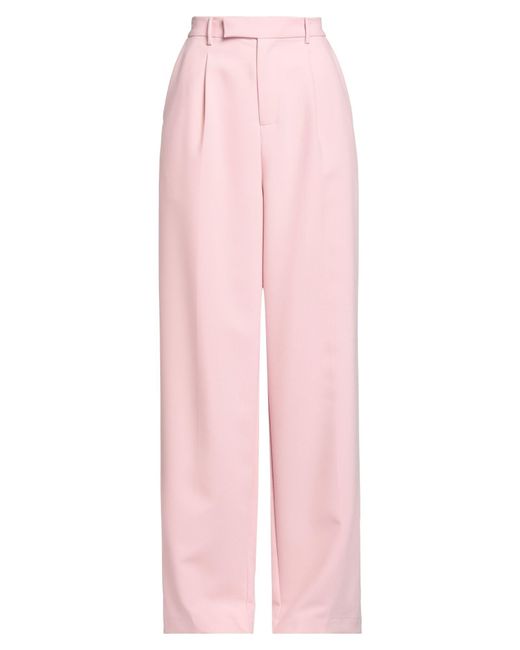 Isabelle Blanche Pink Pants Polyester, Viscose, Elastane