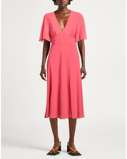 Patrizia Pepe Pink Midi Dress Polyester