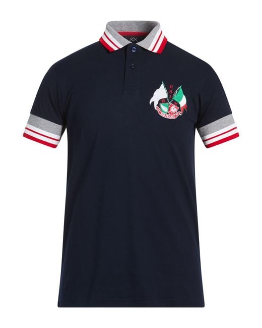 Harmont & Blaine Blue Polo Shirt Cotton for men