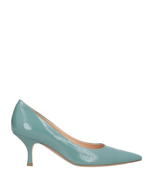 FABRICA VENETA Blue Pumps Leather