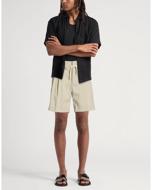 BE ABLE Natural Shorts & Bermuda Shorts Virgin Wool, Polyester, Elastane for men