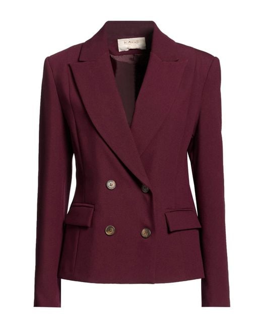 Kaos Purple Burgundy Blazer Polyester, Viscose, Elastane