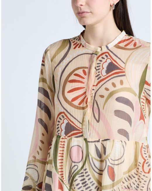 Massimo Alba Natural Cream Midi Dress Cotton, Silk