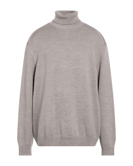 ARMANI EXCHANGE Gray Turtleneck Cotton, Acrylic, Virgin Wool for men