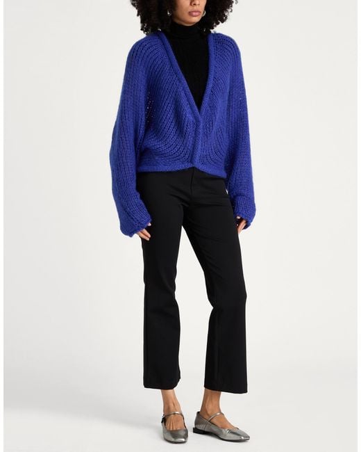 Forte_forte Blue Cardigan Mohair Wool, Polyamide