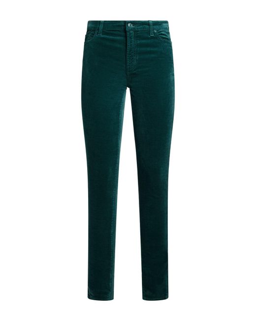 7 For All Mankind Green Dark Pants Cotton, Modal, Polyester, Elastane