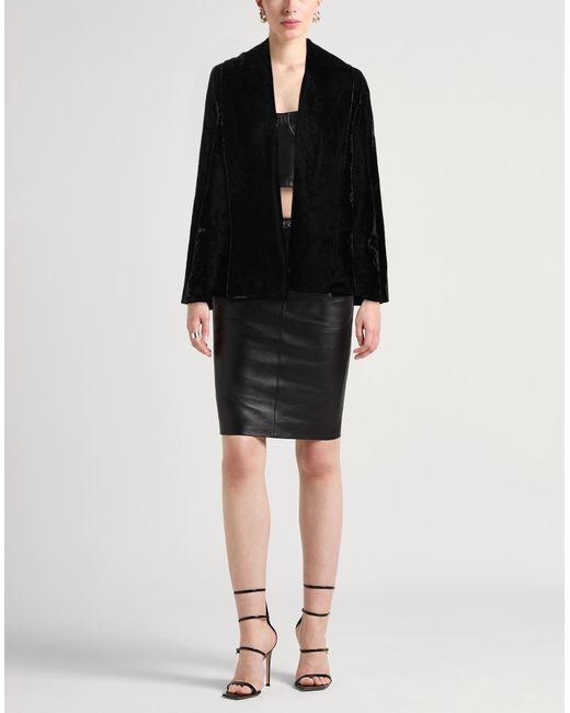 Uma Wang Black Jacket Viscose, Polyester, Cotton, Cupro