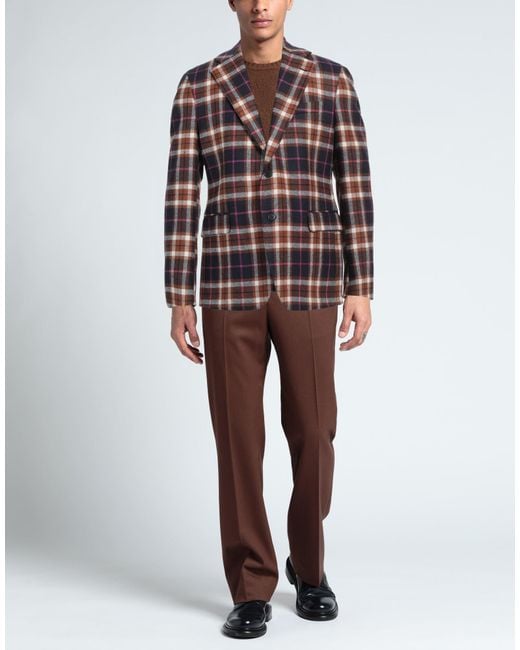 Brian Dales Brown Blazer Wool for men