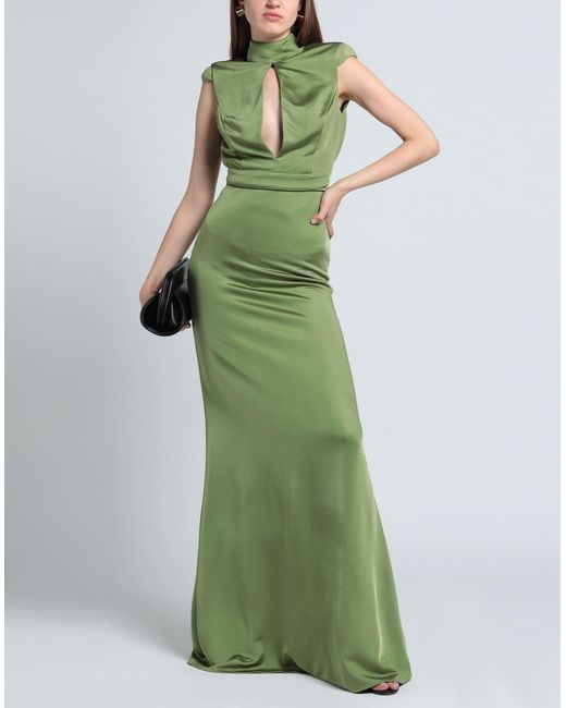 Elisabetta Franchi Green Long Dress