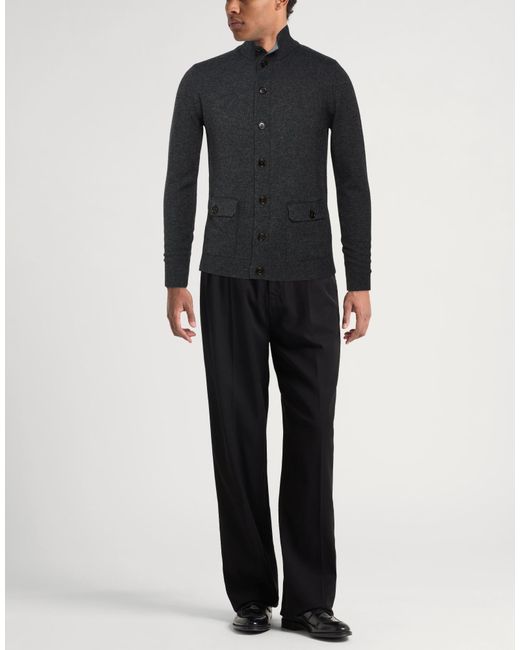 SEVENTY VENEZIA Black Cardigan Polyamide, Viscose, Wool, Cashmere for men