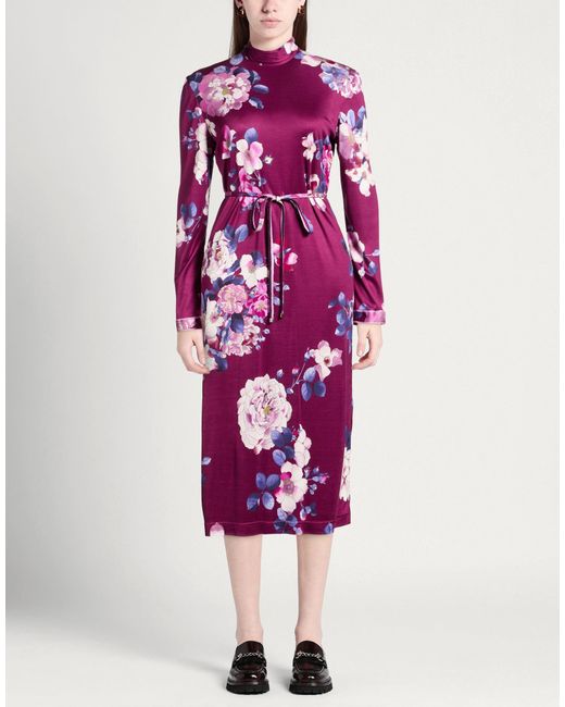 LEONARD Paris Purple Midi Dress