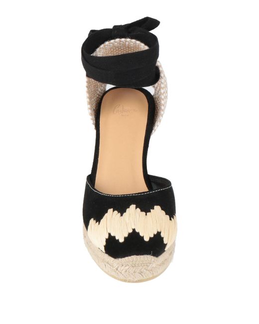 Castaner Black Espadrilles Textile Fibers, Leather