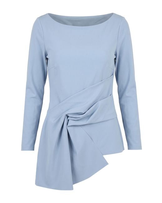 La Petite Robe Di Chiara Boni Blue Top Polyamide, Elastane
