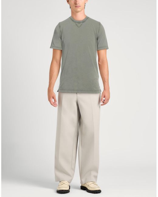 Alpha Studio Gray T-Shirt Cotton for men
