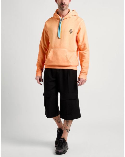 Marcelo Burlon Orange Sweatshirt Cotton, Elastane, Polyester for men