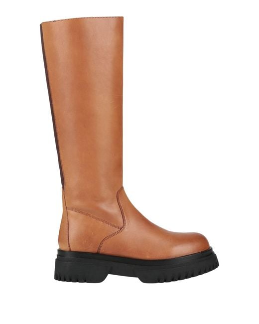 Emanuélle Vee Brown Tan Boot Leather