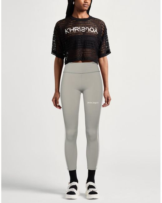 Palm Angels Gray Military Leggings Polyamide, Elastane, Polyester