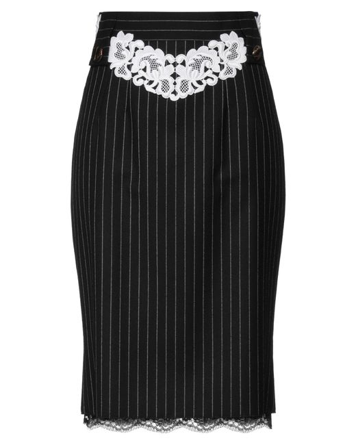 Dolce & Gabbana Black Midi Skirt