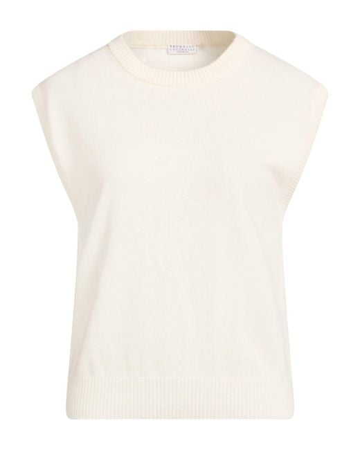 Brunello Cucinelli White Jumper